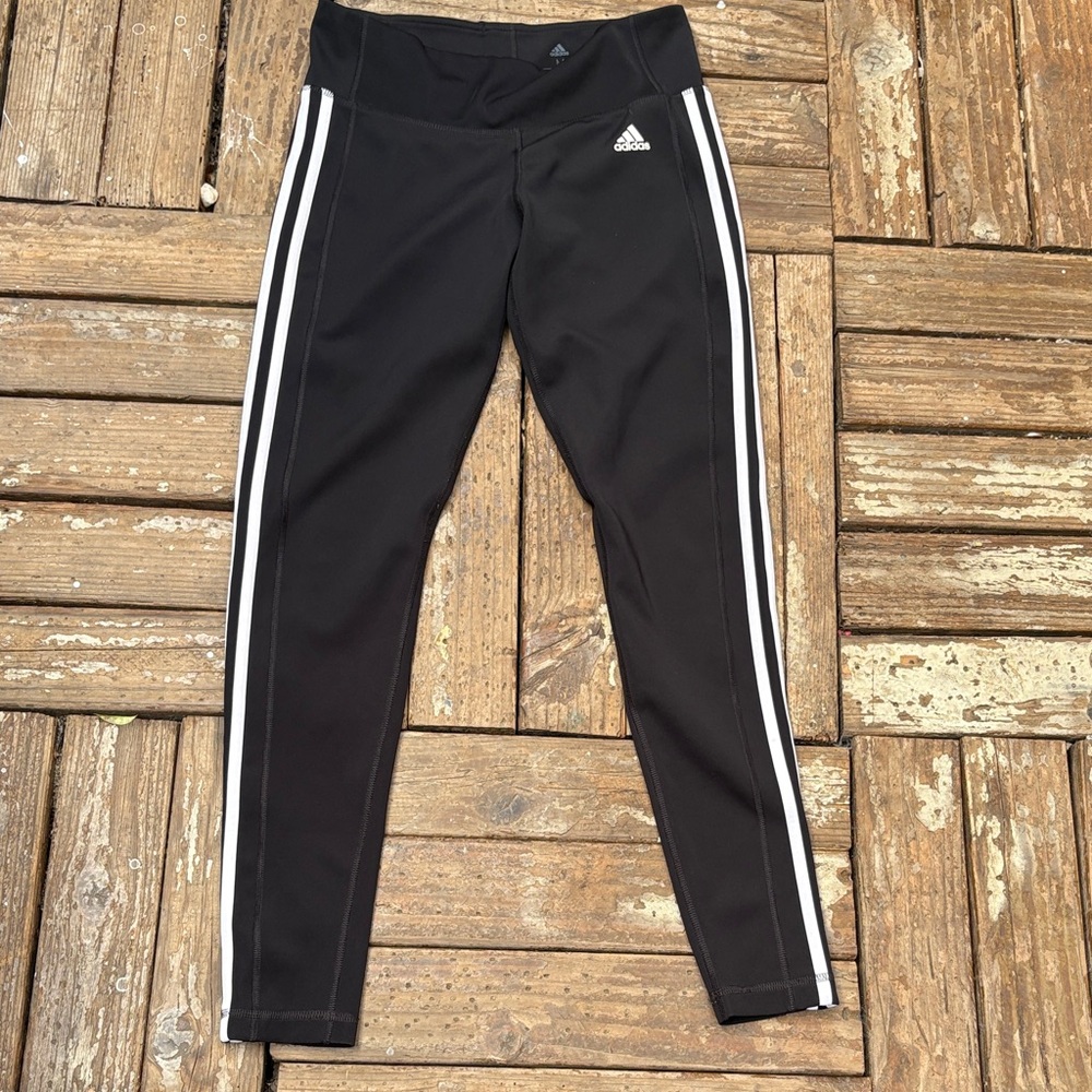 Adidas woman’s Black Leggings with White Accents
